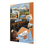 Открытка " Мир открыток " 1-01 В день рождения! Мужская- Марки, конверт, кувшин, 379*290мм, без отделки, текст