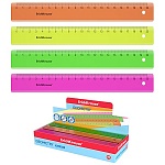 Линейка " Erich Krause " Neon, 20см пластиковая, ассорти, дисплей