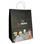 Пакет бумажный " ПЗБМ " 25*22*12см От друзей, крученые ручки