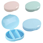 Контейнер пластиковый (таблетница), 3 секции, 7,5*6*1,8см, ассорти (без возможности выбора цвета) " KWELT " пакет