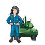 Плакат фигурный " Мир открыток " 0-35 А3 Танкист, 348*410мм