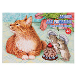 Альбом А4 40л " Лилия Холдинг " День рождения раз в году, на скобе, обложка - мелованная бумага, блок офсет 100г/м2