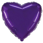 Шар фольгированный " Браво " 18"/46см Сердце Фиолетовый