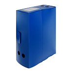 Папка-короб " KWELT " А4 120мм синяя, вырубная застежка