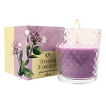 Свеча ароматизированная в стакане " РСМ " Японская жимолость, 77*83мм, время горения 30часов, глянцевая картонная коробка