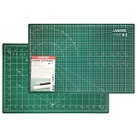 Коврик для резки " deVente " А3 зеленый, непрорезаемый, толщина 3 мм, двухсторонний, трехслойный
