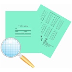 Тетрадь 12л круп клет внут.блок белый (зел.обл.) СУПЕР КАЧЕСТВО