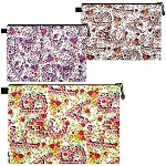 Папка на молнии " KWELT " А4 (250*340*10мм)Цветы, ассорти (без возможности выбора цвета), ПВХ