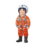 Плакат фигурный " Империя поздравлений " 933 А2 Мальчик-летчик, 514*293мм, без отделки