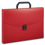 Портфель " Бюрократ " А4 1 отделение красный, пластик 0,7мм