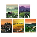 Тетрадь А5 48л " Альт " Горизонт, клетка, блок- офсет 70г/м2, на скобе, обложка- мелованный картон, матовая ламинация Soft Touch, фольга серебро, скругленные углы, 5 дизайнов