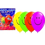 Шар латексный с рисунком " KWELT " 12"/30см металлик Смайл