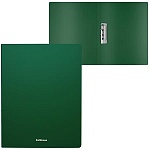 Папка с зажимом " Erich Krause " A4 Matt Classic зеленая, пластик 0,40мм, текстура поверхности- песок, непрозрачная, боковой зажим, ширина корешка- 17мм