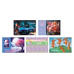 Альбом А4 32л " Hatber " Выпуск №3 (ассорти), на скобе, обложка- мелованный картон, блок- офсет 100г/м2, 1 дизайн в спайке, 5 дизайнов в коробке