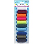 Нитки для шитья " Gamma " №5 в наборе: 10шт ассорти 183м, полиэстер, картонный блистер, европодвес