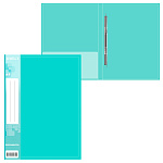 Папка-скоросшиватель " KWELT " А4 Standart мята, пластик 0,7мм, бумажная вставка во внешний кармашек, внутренний карман, индивидуальный штрихкод