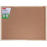 Доска пробковая " Hatber " 45х60см деревянная рама, кнопки в комплекте