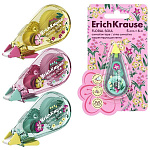 Корректирующая лента " Erich Krause " Floral Soul, 5мм*6м, с печатью на корпусе,в дисплее
