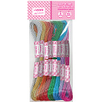 Нитки для вышивания " deVente " полиэстер, 8м, 8цв по 1шт, металлик, 8 рулонов, пакет, европодвес