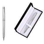 Ручка шариковая " Mazari " Mag S, синяя, 0,7мм, сменный стержень 99мм, пулевидный пишущий узел, поворотный механизм, металлический корпус, упаковка - футляр