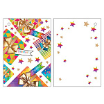 Бирка для букетов и подарков " Мир открыток " 2-79 Удачи! Счастья! Радости! 85*61мм, без отделки