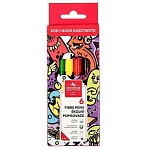 Фломастеры " Koh-i-Noor " Teenage 6цв смываемые, на водной основе, трехгранные, картонная упаковка, европодвес