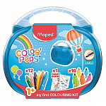 Набор для творчества " Maped " Color'peps Jumbo 23 предмета: фломастеры - 10шт, мелки восковые - 12шт, раскраска - 1шт, пластиковая упаковка, ручка