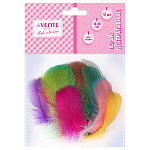 Перья для декорирования " deVente " Diy Цвет ассорти, от 10см до 15см, пакет, европодвес