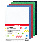 Обложка для переплета " deVente " Delta А3 картон ассорти с тиснением кожа, 250г/м2, 30л