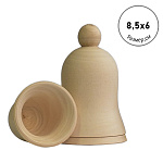 Деревянная заготовка из липы " Мастерская РуТвор " Колокольчик, h=85мм d=60мм