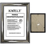 Фоторамка " KWELT " пластиковая 15*21см серия 9 серебро, стекло, ширина багета - 16мм