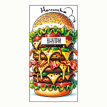 Конверт для денег " Мир поздравлений " 410 Юмор- Начинка внутри, бургер, 168*84мм, глянцевый УФ-лак