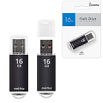 Флеш-диск " SmartBuy " 16GB V-Cut черный USB 2.0