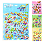 Наклейки детские " Mazari " А4 Дино, 210*295мм, 4 дизайна, пакет, европодвес