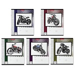Тетрадь А5 24л " Erich Krause " линия Motorcycle Story (ассорти), на скобе, обложка - мелованный картон