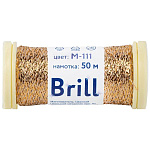 Мулине " Gamma " Brill металлик M-111, темно-золотой, полиэстер, 50м