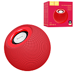 Колонка портативная " HOCO " BS45 красная, беспроводная, пластик, микрофон, Bluetooth v5.0, USB, FM, TWS, TF, кабель для зарядки USB, 5W*2, 98*98*85мм