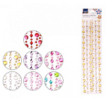 Набор страз акриловых " Mazari " 31*8см, ассорти-11 (без возможности выбора цвета), 7 дизайнов, пакет, европодвес