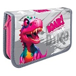 Пенал " Пчелка " ПО-02 1 отделение 115*190*30мм Розовый динозаврик, ламинированный картон