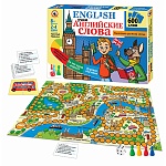 Игра викторина " Русский стиль " English. Учим английские слова, состав: игровое поле, карточки- 100шт, фишки- 4шт, кубик, правила, картонная упаковка 32*22*2,5см, от 8 лет