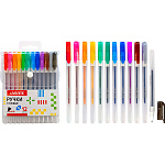 Набор гелевых ручек " deVente " Hit 12цв, 0,5мм, матовый прозрачный корпус, сменный стержень, ПВХ, европодвес