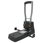 Дырокол мощный на 150л " deVente " металлический, встроенная линейка со шкалой, съемный поддон для конфетти, с возможностью замены ножей и пластиковых дисков, черный