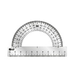 Транспортир металлический 10см " Пчелка "