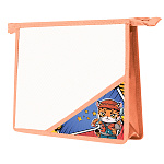 Папка " Пчелка " МАЛЫЙ ФОРМАТ А5-02 (230*190*50мм) молния сверху Модный тигренок, с уголком, пластик