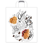 Пакет ПЭ " Миленд " с петлевой ручкой ПНД, 38*42см 37мкм Завтрак