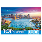 Пазлы " TOPpuzzle " 1000элементов Австралия. Сидней, 67*47см, картонная упаковка 19,2*15,4*7см