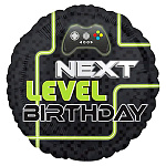Шар фольгированный 18"/46см Круг HB Next level Джойстик