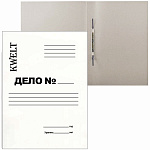 Скоросшиватель картонный Дело " KWELT " А4 320г/м2 мелованный, белый