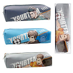 Пенал-тубус " KWELT " 1 отделение 200*65*45мм, Soccer player, цвет - ассорти (без возможности выбора цвета), искусственная кожа, пластиковая упаковка, европодвес