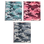 Тетрадь спираль А5 60л клетка " Академия Групп " Camo, офсет, обложка - мелованный картон, УФ-лак, 3 дизайна в коробке